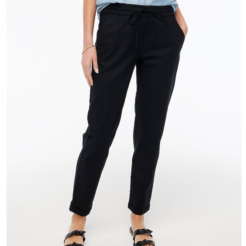 J.Crew Factory Linen-Cotton Blend Drawstring Pant (Size 0)